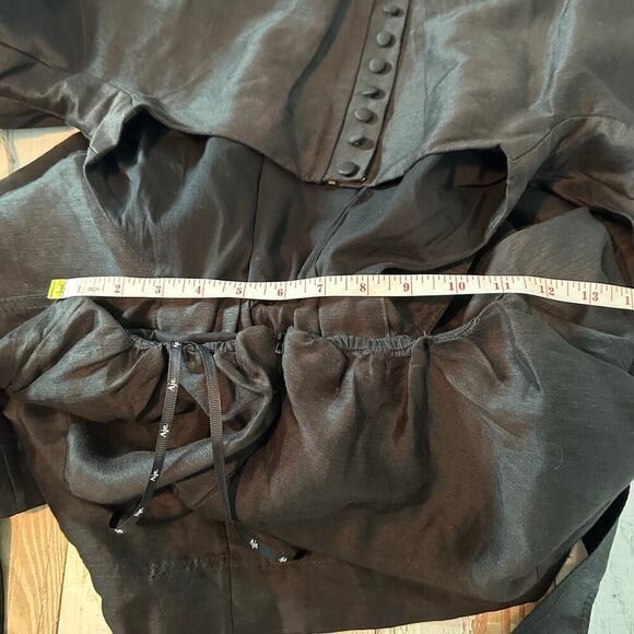 AJE Black Onyx Mimosa Cutout Mini Linen Blend Dress Size AU 6  US 2 XS - Picture 12 of 14